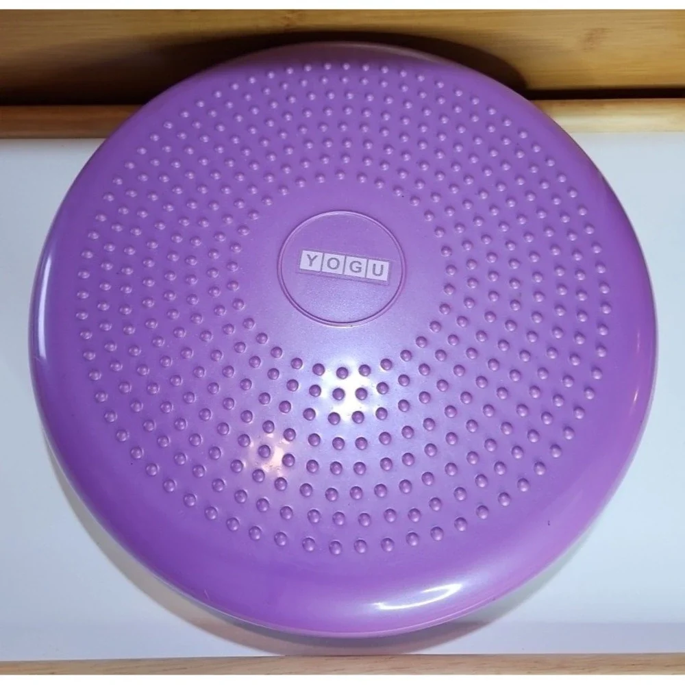 YOGU Pilates Yoga Inflated Purple Air Stability Wobble Cushion‎ 13 inches *EUC*